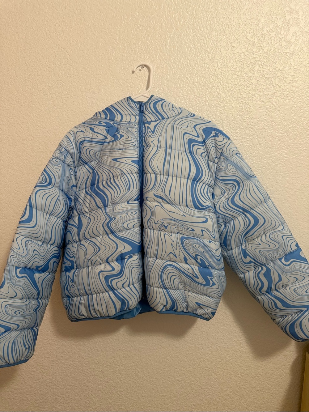 Blue Marble Puffer Jacket